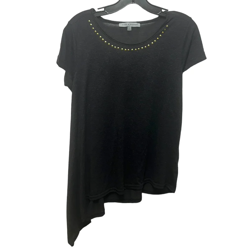 Asymmetric, hem, stud detail Top Short Sleeve By Alex & Parker  Size: S