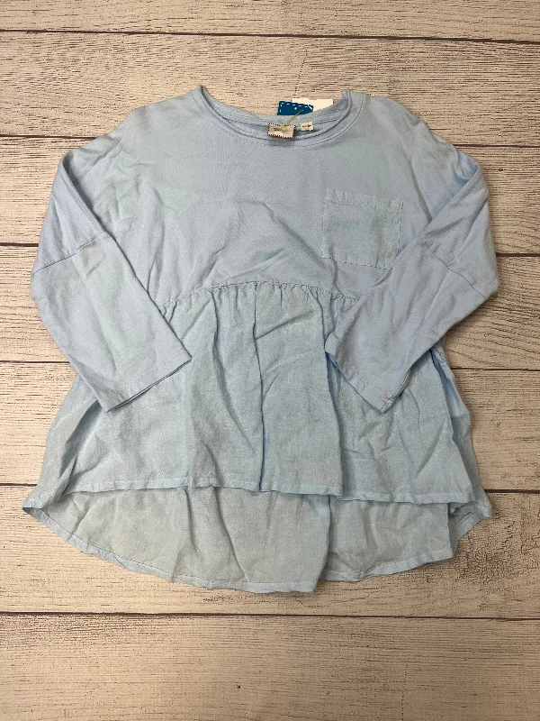 Blue Top Long Sleeve Anthropologie, Size M