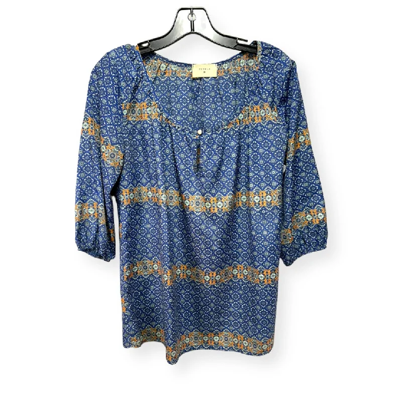 Blue Top Long Sleeve Everly, Size S