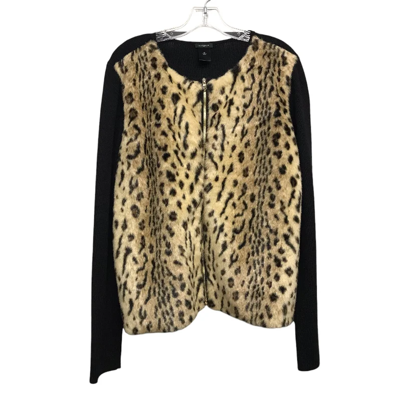 Cardigan By Ann Taylor In Animal Print, Size:Xl