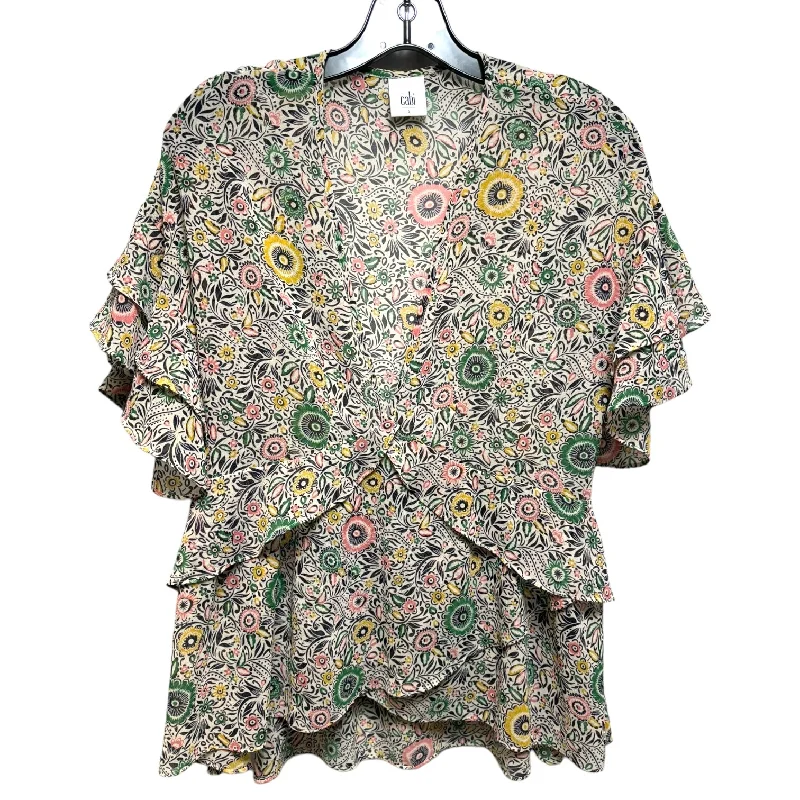 Floral Print Top Short Sleeve Cabi, Size S