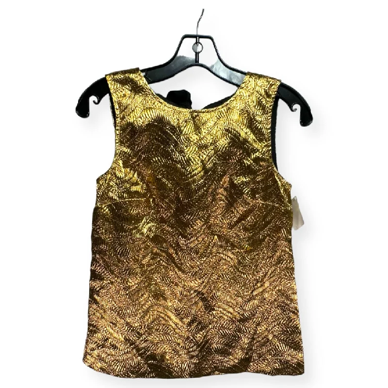 Gold Top Sleeveless J. Crew, Size Xxs