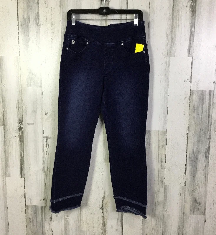 Jeans Jeggings By Belle By Kim Gravel In Blue Denim, Size: M