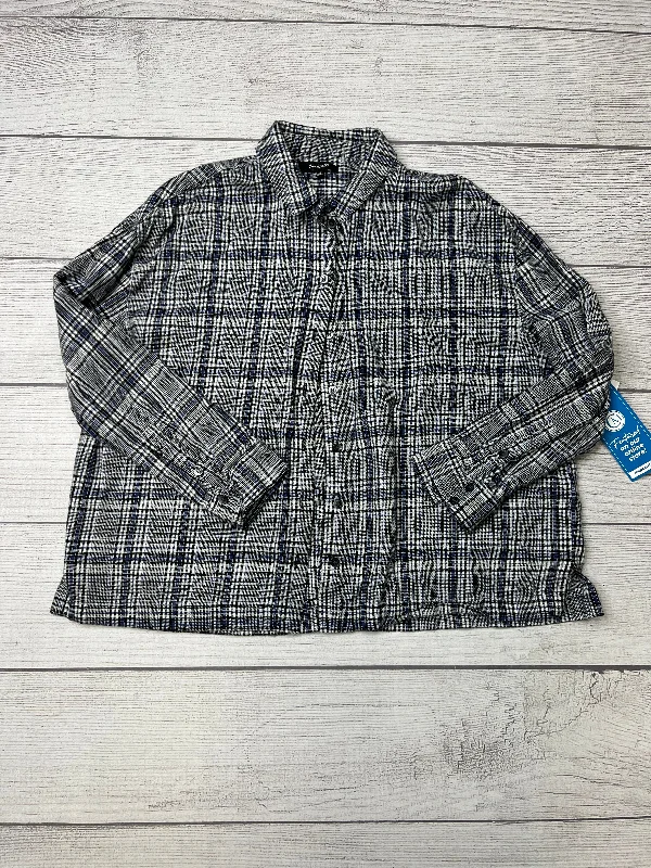 Plaid Blouse Long Sleeve Madewell, Size M