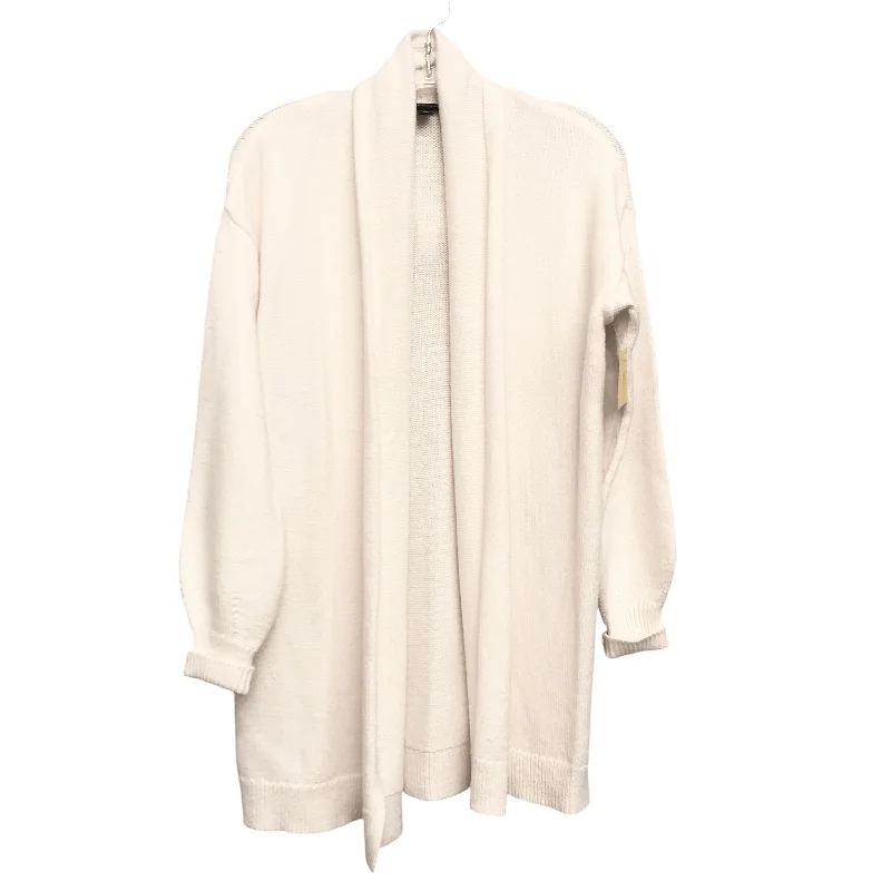 Sweater Cardigan By Ann Taylor In Ivory, Size:Xs