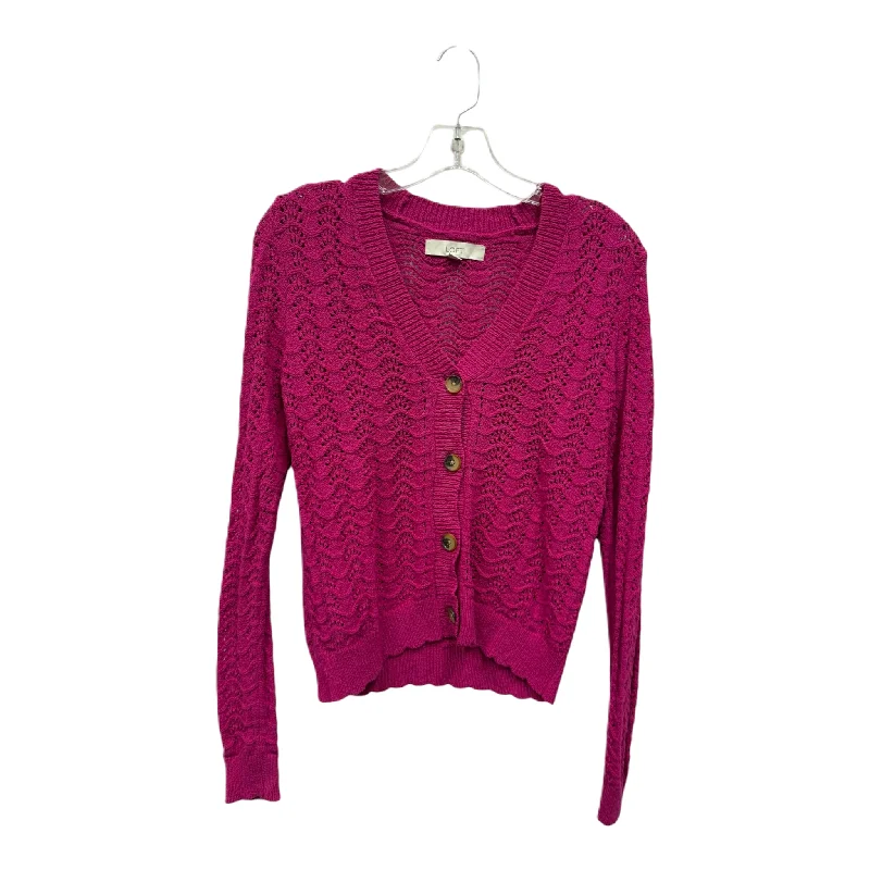 Sweater Cardigan By Loft In Pink, Size: Xs