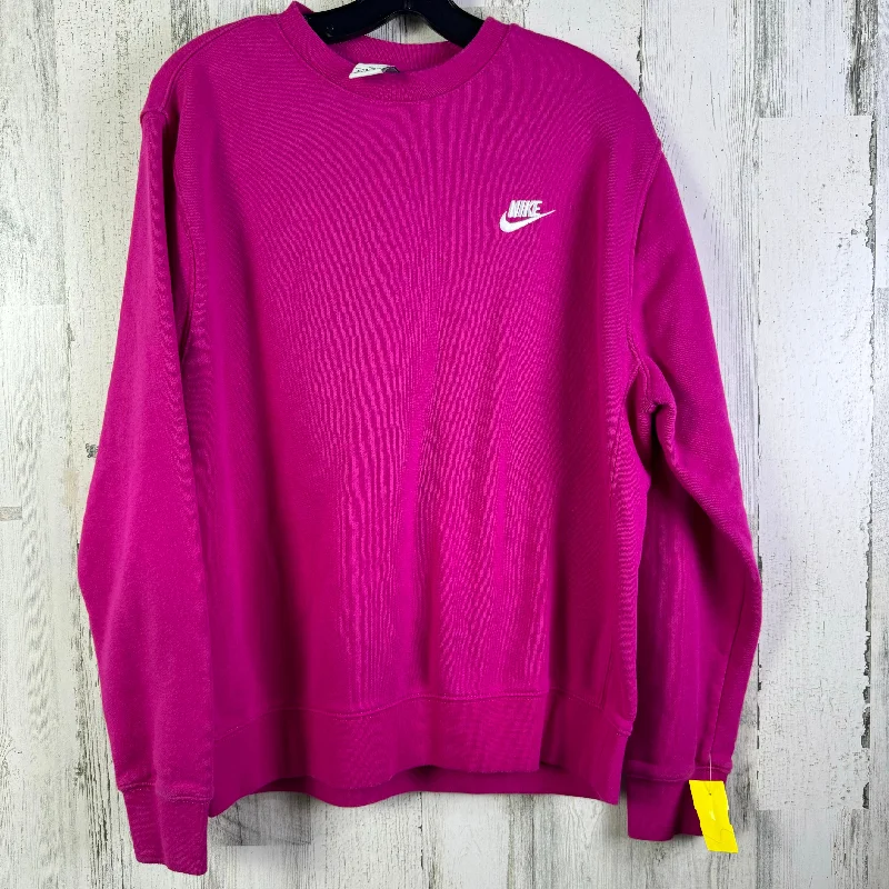 Sweatshirt Crewneck By Nike Apparel In Pink, Size: M