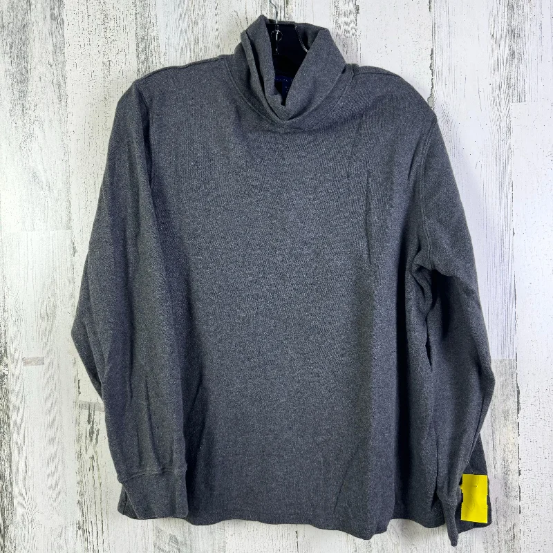 Top Long Sleeve Basic By Karen Scott In Grey, Size: Xl