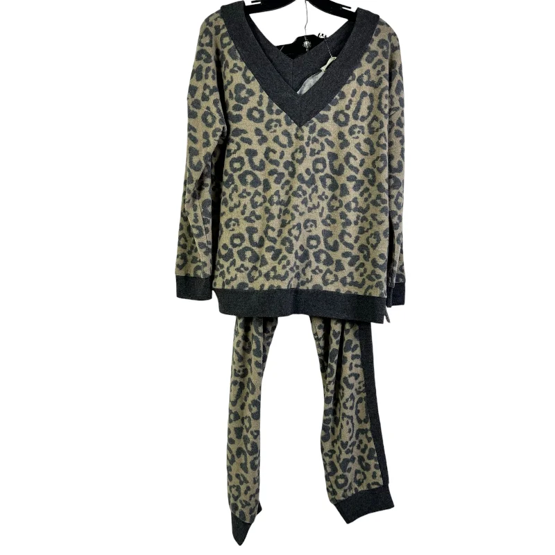 Top Long Sleeve By Oddi In Animal Print, Size: S