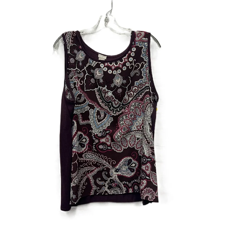 Top Sleeveless By Chicos In Purple, Size: 3x