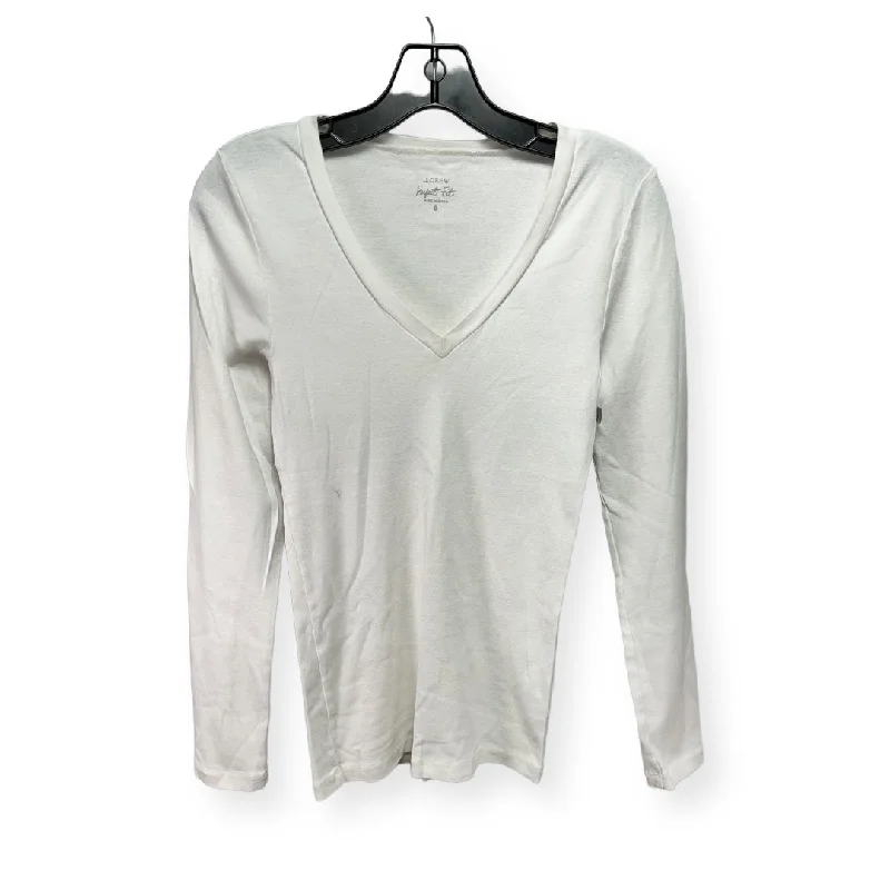 White Top Long Sleeve Basic J. Crew, Size S