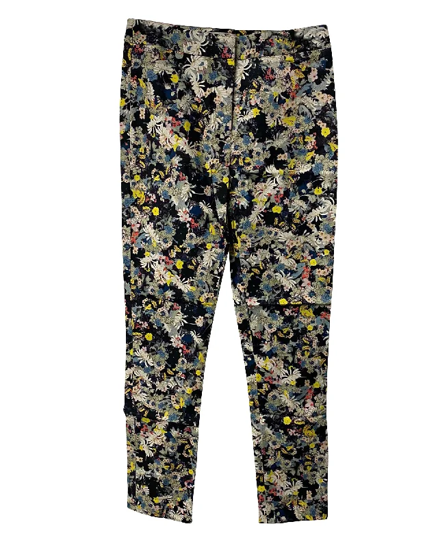 Erdem Straight Leg Trousers in Floral Viscose