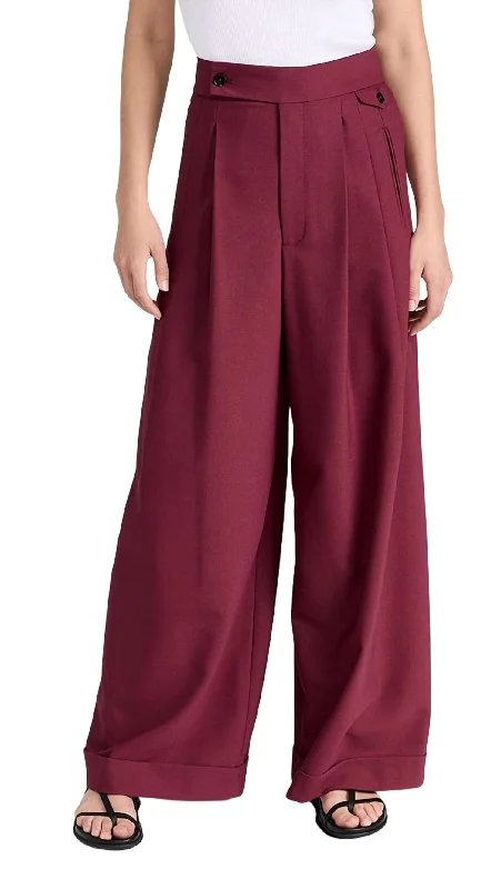 Hanbury Pant In Maroon