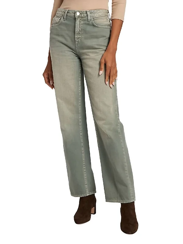 Jones Ultra High Rise Stovepipe Jean In Jade Green