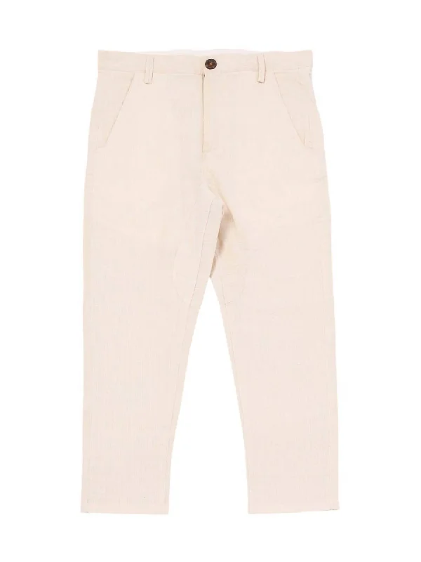 Khadi Tapered Pants In Cream