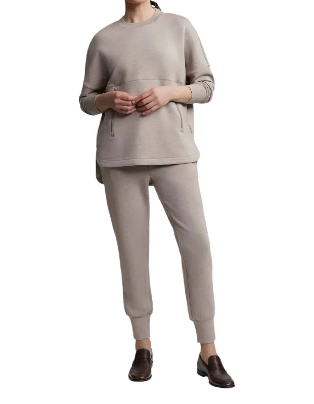 The Slim Cuff Pants In Taupe Marl