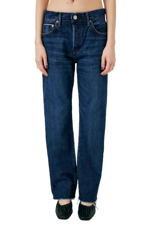 Verde Straight Jean In Dark Blue