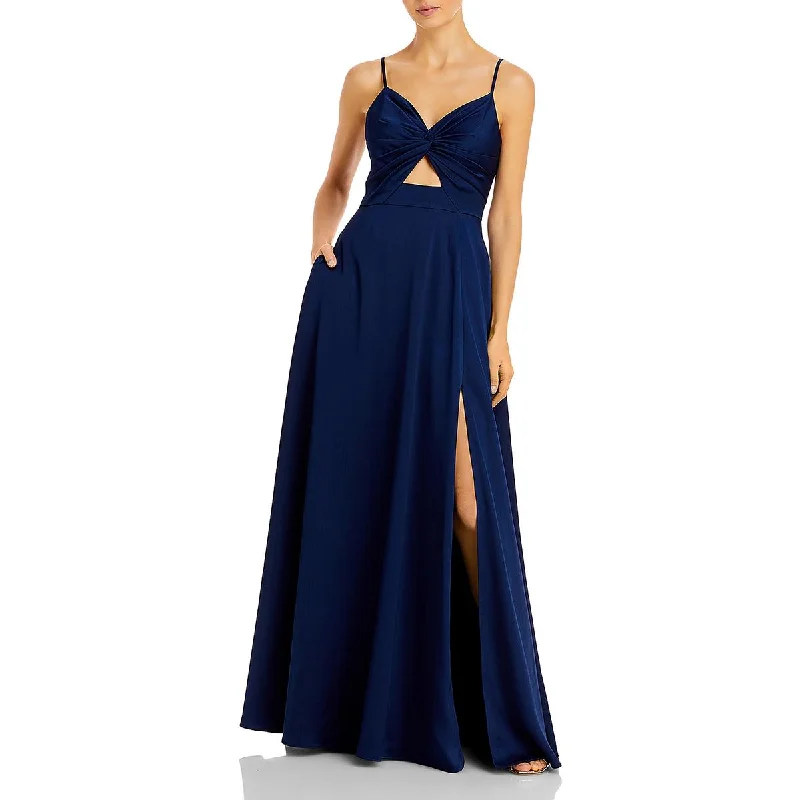 Aidan by Aidan Mattox Womens Cut-Out Long Evening Dress