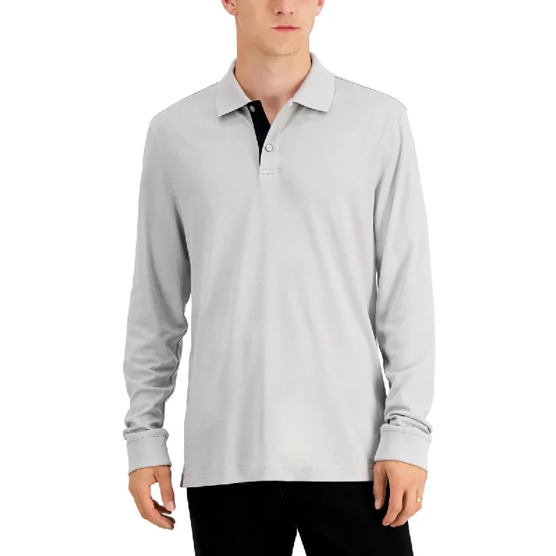 Alfani Mens Regular Fit Collared Polo