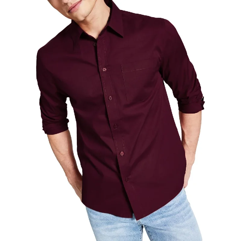 And Now This Mens Poplin Collared Button-Down Shirt