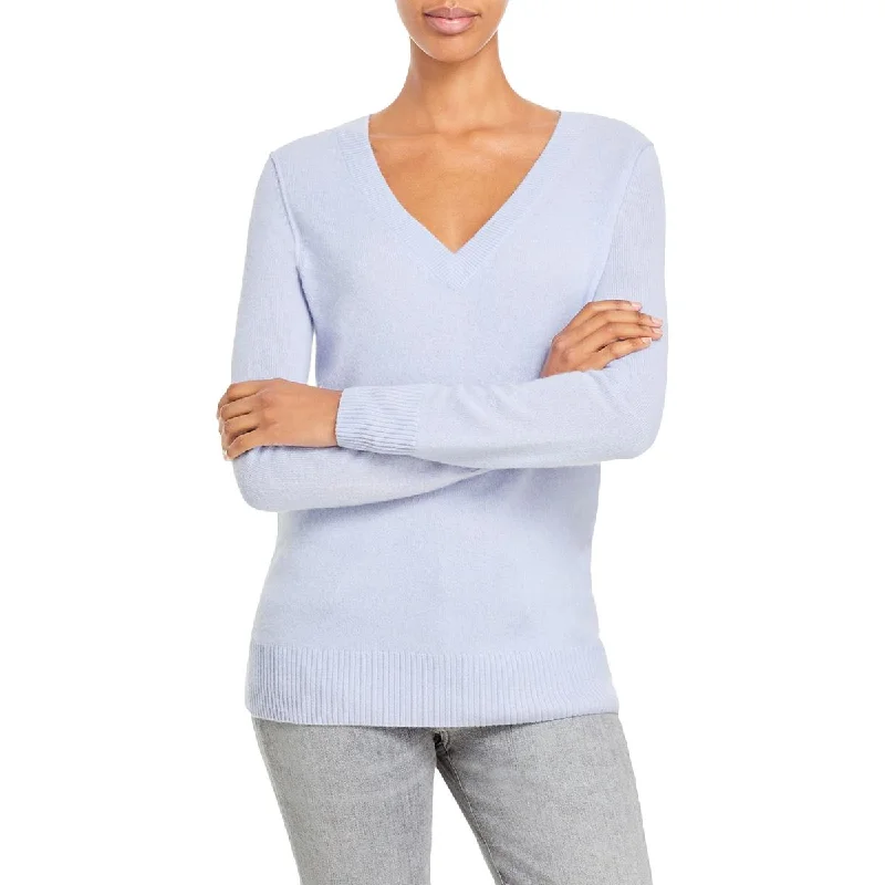 Aqua Womens Cashmere V-Neck V-Neck Sweater