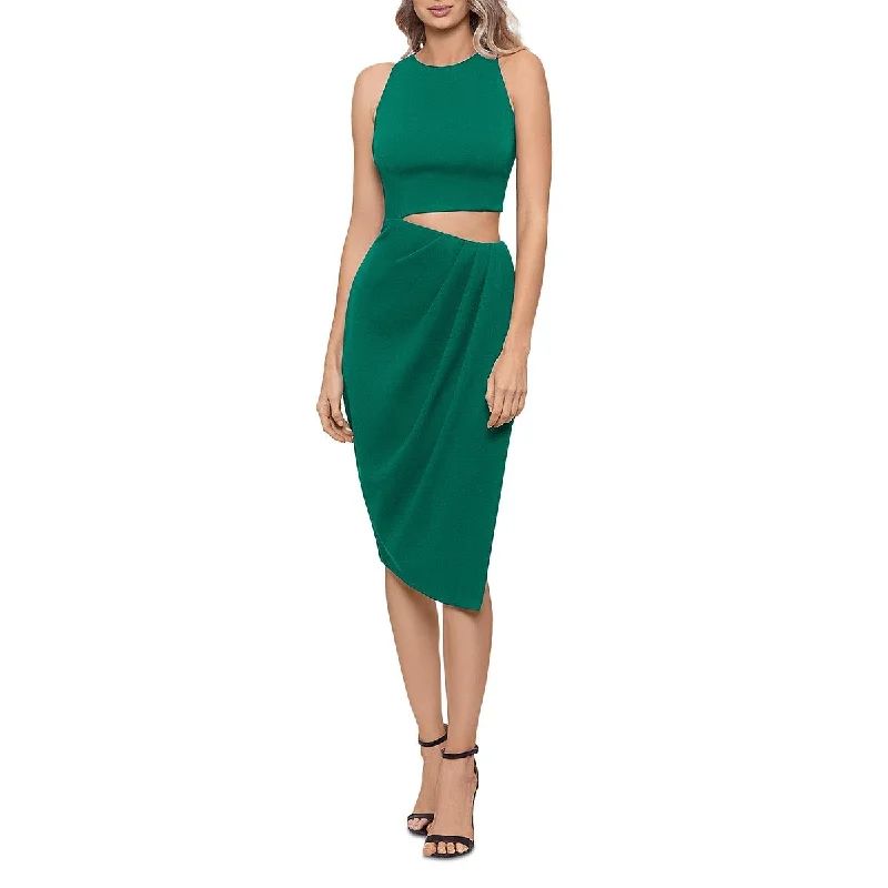 Aqua Womens Cut-Out Knee-Length Cocktail and Party Dress