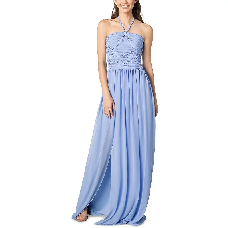 Dress The Population Womens Halter Long Evening Dress