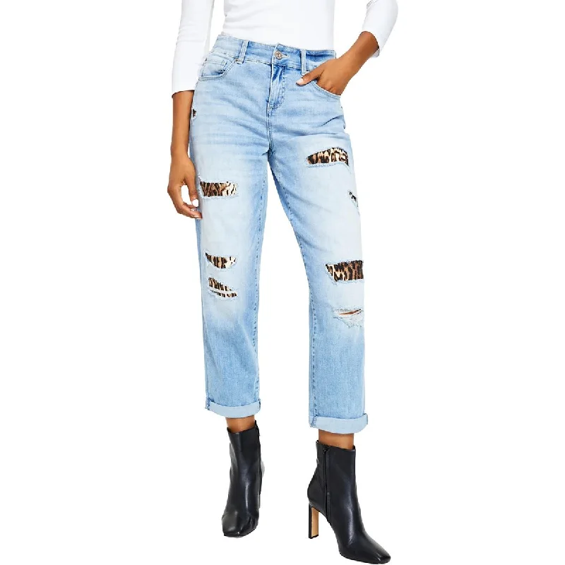 INC Womens Mid Rise Distressed Boyfriend Jeans