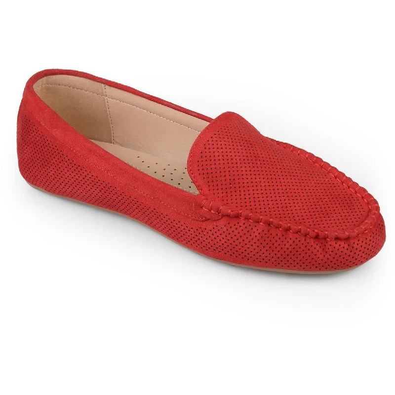 Journee Collection Womens Faux Suede Slip-On Loafers