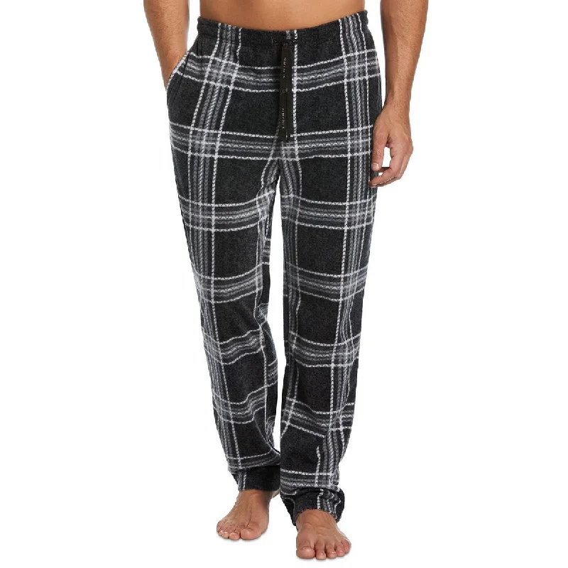 Perry Ellis Portfolio Mens Fleece Plaid Sleep Pant