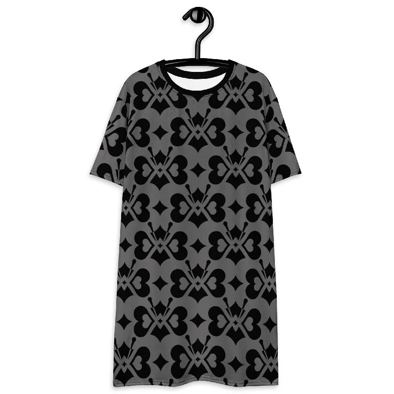 LOVE BUTTERFLY black - T-shirt dress