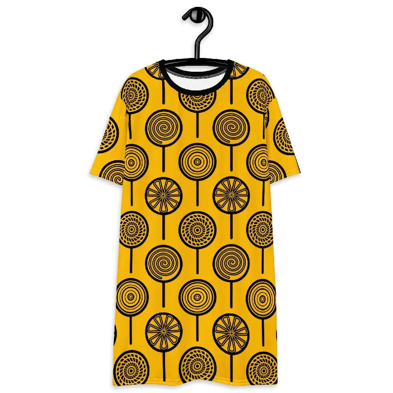 LOLLY yellow - T-shirt dress