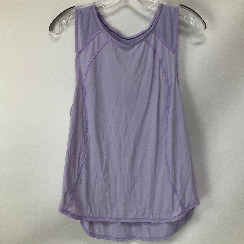 Athletic Tank Top By Lululemon In Purple, Size: 8