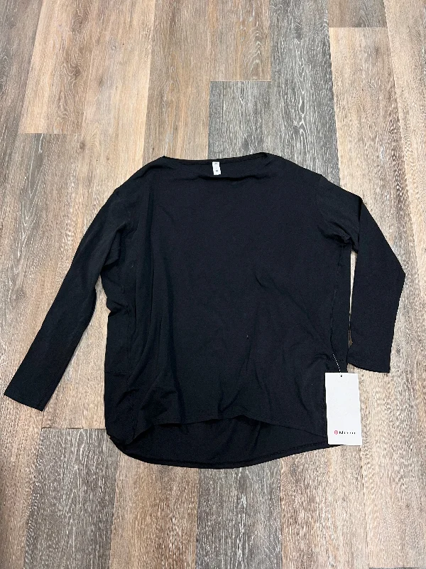 Athletic Top Long Sleeve Crewneck By Lululemon In Black, Size: 6