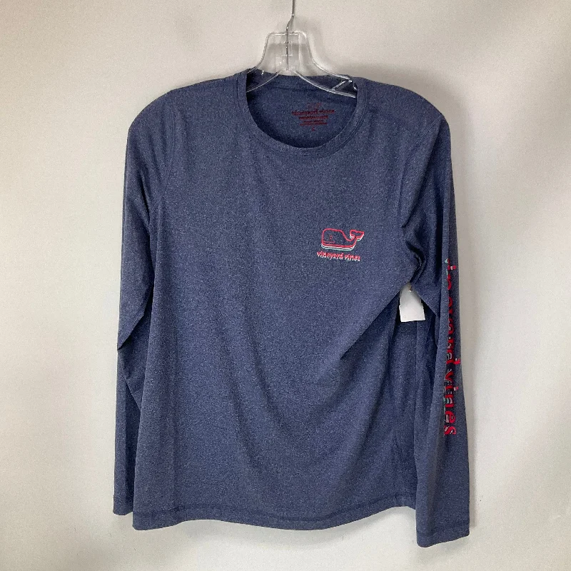 Athletic Top Long Sleeve Crewneck By Vineyard Vines In Blue, Size: S