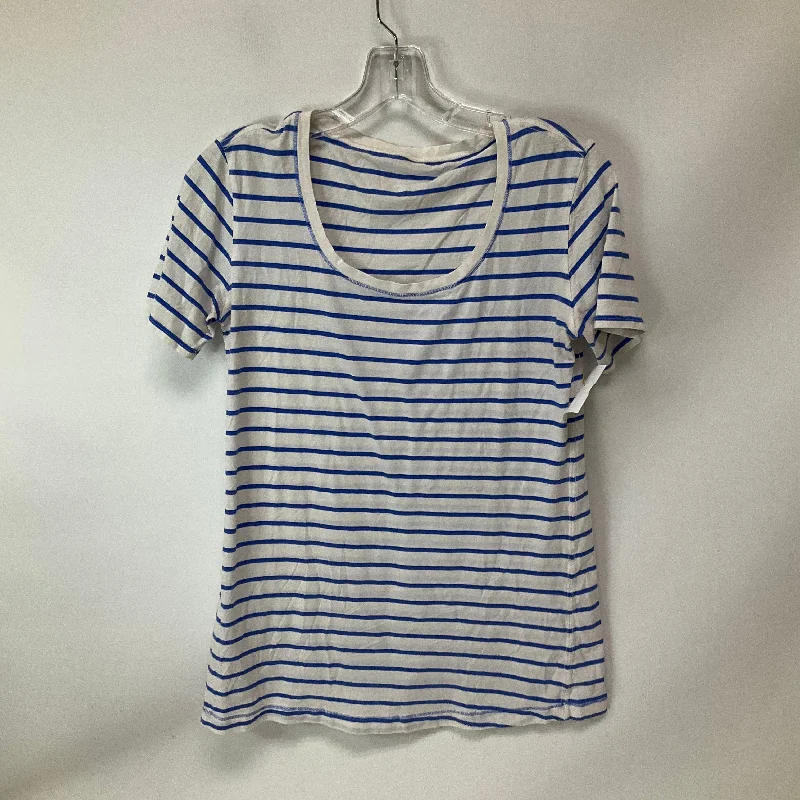 Athletic Top Short Sleeve By Lululemon In Blue, Size: 8