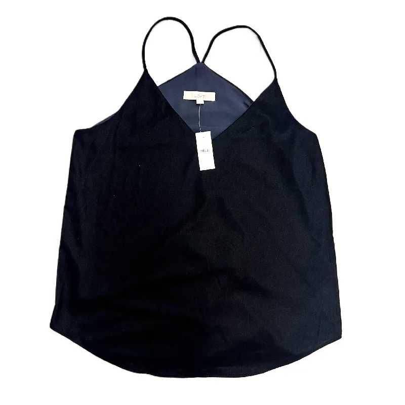 Black Top Sleeveless By Loft, Size: L