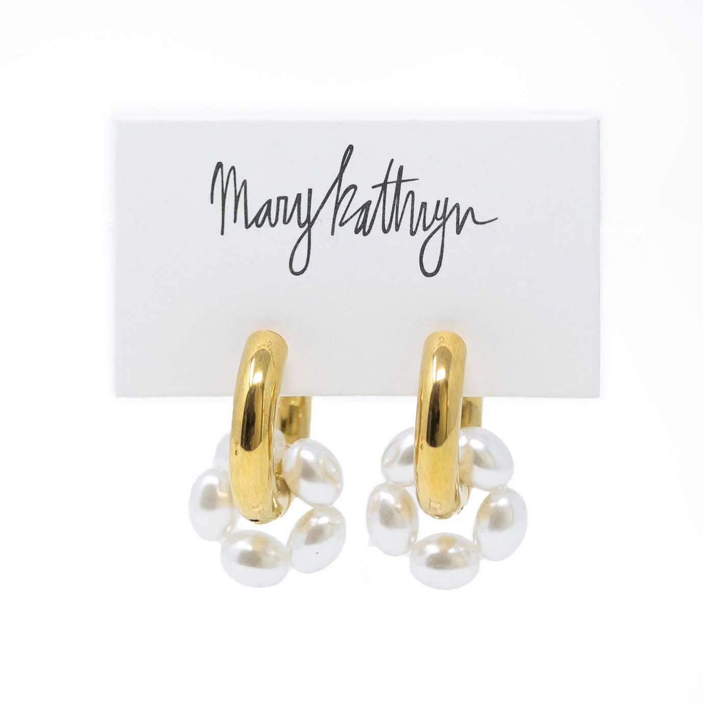 Malena Pearl Hoop Earrings