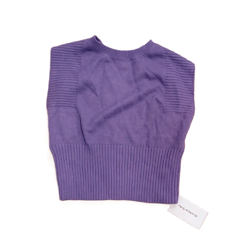 Purple Sweater Short Sleeve By Mine, Size: L