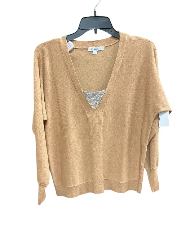 Sweater By Chicos In Tan, Size: M