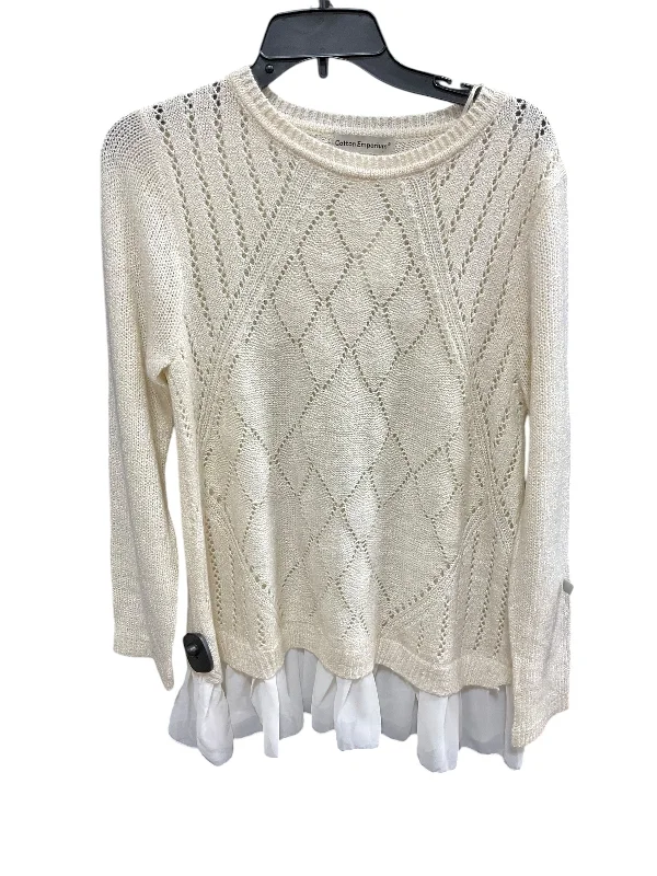 Sweater By Clothes Mentor In Off White, Size: M