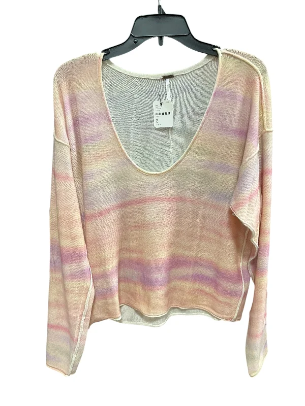 Sweater By Free People In Orange & Purple, Size: S