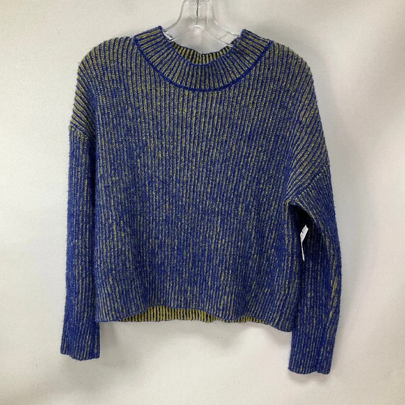 Sweater By Lush In Blue & Yellow, Size: M