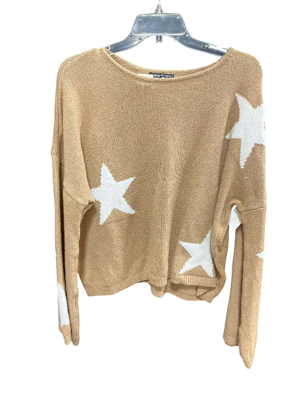 Sweater By Shein In Tan & White, Size: M