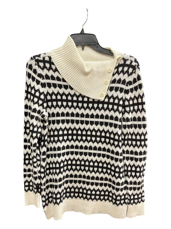 Sweater By Talbots O In Black White, Size: S