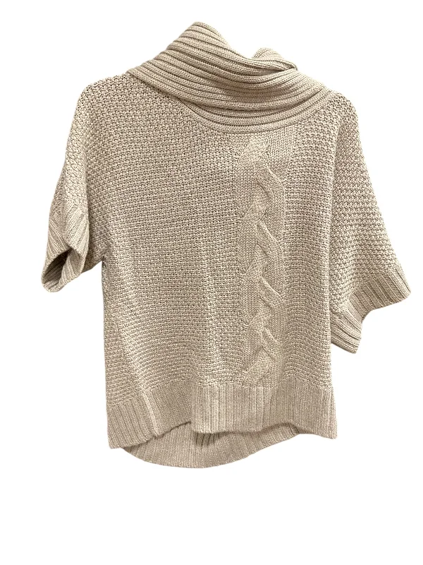 Sweater Short Sleeve By Willi Smith In Tan, Size: M