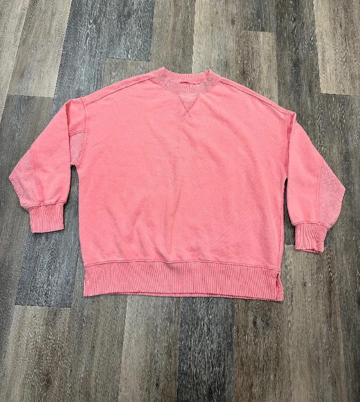 Sweatshirt Crewneck By Aerie In Pink, Size: M