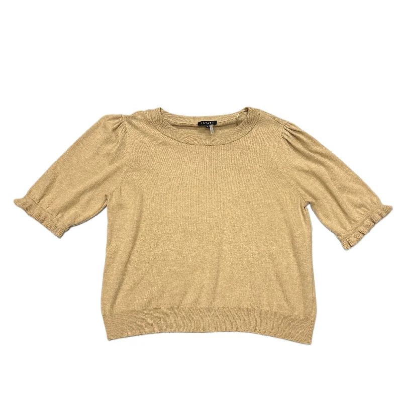 Tan Sweater Short Sleeve By 1.state, Size: L