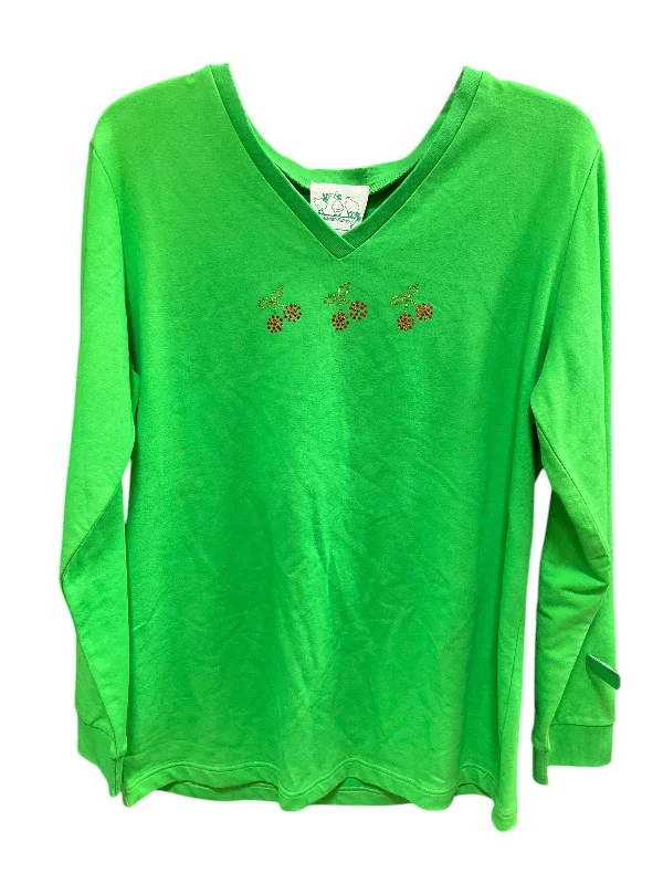 Top 3/4 Sleeve Basic By Clothes Mentor In Green, Size: M