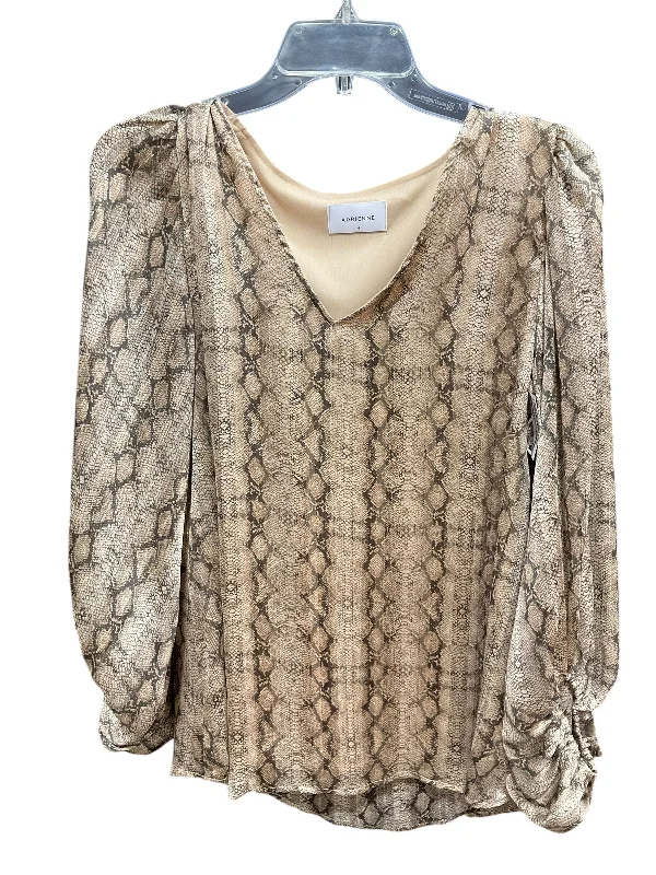 Top Long Sleeve By Clothes Mentor In Snakeskin Print, Size: M